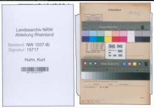 Entnazifizierung Kurt Huhn , geb. 26.07.1900 (Landesinspektor)