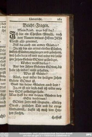 Beicht-Fragen.