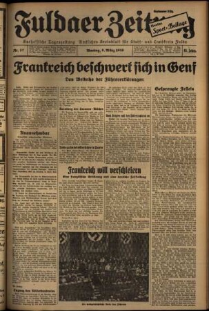 Ausgabe vom Montag, den 09. März 1936.