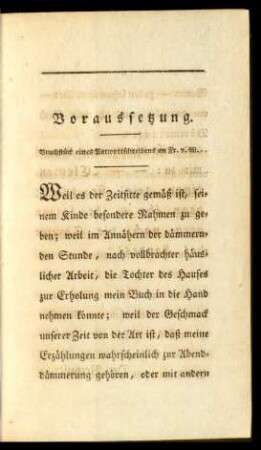 Voraussetzung.