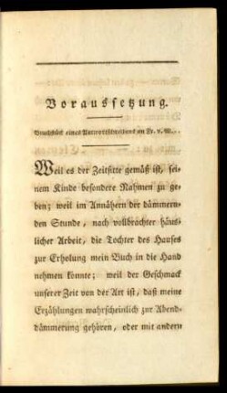 Voraussetzung.