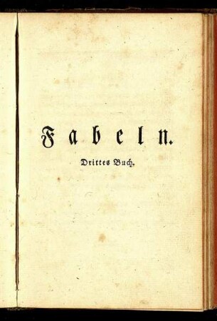 Fabeln. Drittes Buch.