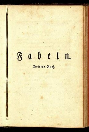 Fabeln. Drittes Buch.