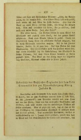 Uebersicht der Geschichte Englands seit dem Tode Cromwells bis zur Thronbesteigung König Jakobs II