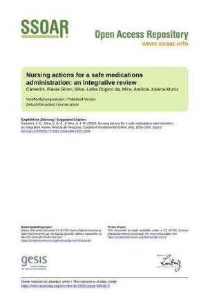 Nursing actions for a safe medications administration: an integrative review