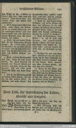 Vom Tode, der Auferstehung der Todten, Gericht und Ewigkeit