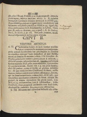 Caput II. De Temporis Articulo.