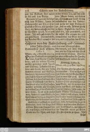 Historie von der Auferstehung und Himmelfahrt Jesu Chirsti, nach den vier Evangelisten.