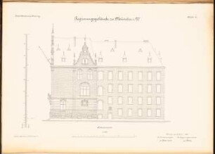 Regierungsgebäude, Münster: Seitenansicht 1:100