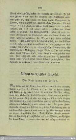 Vierundvierzigstes Kapitel. Die Reinigung des Leibes