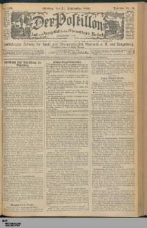 Der Postillon : Amts- und Anzeigeblatt für den Oberamtsbezirk Marbach : unabhängige Zeitung für Stadt und Oberamtsbezirk Marbach a.N. und Umgebung