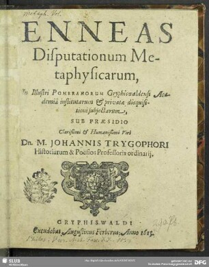 Enneas disputationum metaphysicorum