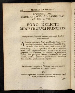 156-178, Sp. 80. De Foro delicti ministrorum Principis