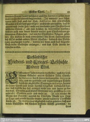 Lielfändischer Friedens- und Krieges-Geschichte Anderer Theil