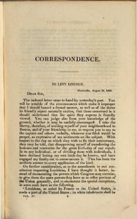 Memoirs, Correspondence and Private Papers of Thomas Jefferson, late President of the United States. 4