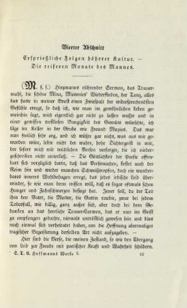 Vierter Abschnitt Ersprießliche Folgen höherer Kultur. – Die reiferen Monate des Mannes