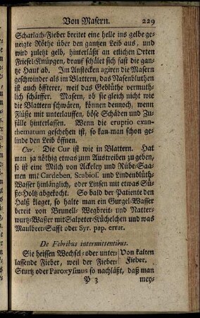 Von kalten Fieber.