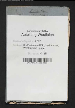 Trennung der plettenbergischen Allodialgüter von den kurfürstlichen Lehen in der Herrlichkeit Mellrich