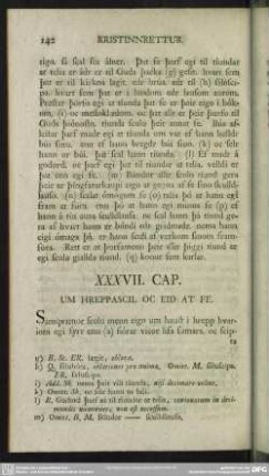 XXXVII. Cap. Um Hreppascil Oc Eid At Fe