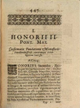 Fundatio Aliaque Documenta, edocentia Libertatem, immunitatesque Ecclesiae Sanct. Sepulchri In Denckendorff Constantiensis Dioecesis
