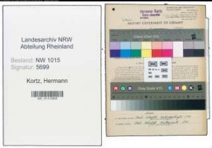 Entnazifizierung Hermann Kortz , geb. 12.04.1899 (Kaufmann)