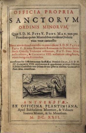 Officia propria sanctorum ordinis Minorum