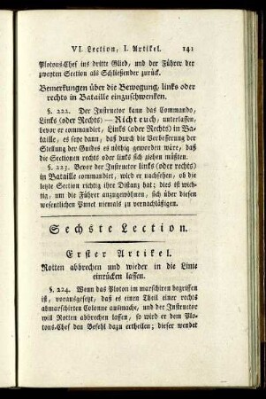 Sechste Lection.