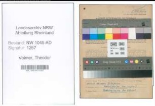 Entnazifizierung Theodor Volmer , geb. 08.01.1914 (Pfoertner)