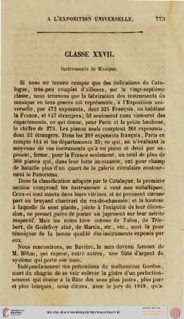Classe XXVII: Fabrique des instruments de musique