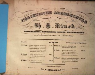 Pracktische Orgelschule : 15te Sammlung der Orgelstücke : Op. 55, II. Theil. Pedal-Uebungen und 12 Choräle mit mehreren Veränderungen