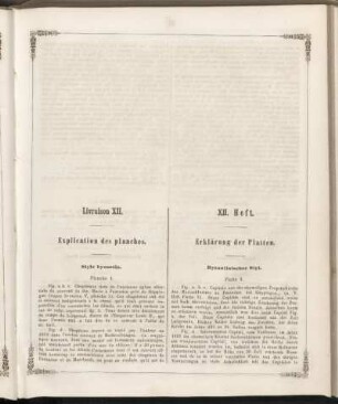 XII. Heft. Erklärung der Platten.