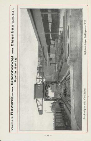 Anschlußgleis mit Verladekran Stabeisen-Lager Sickingenstr. 9/17