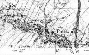 Schmölln-Putzkau-Putzkau. Meßtischblatt, 1:25.000, Sekt. Bischofswerda, Nr. 4851 (RA Görlitz 30/38)