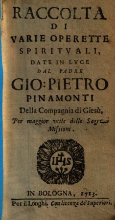 Raccolta di varie operette spirituali