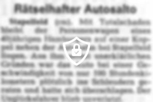 Rätselhafter Autosalto