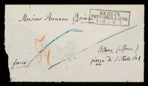 Brief von Dorothea Grimm an Herman Grimm