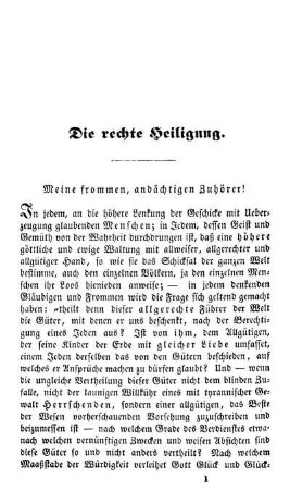 Die rechte Heiligung.