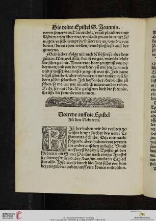 Vorrede auff die Epistel zu den Hebreern