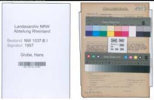 Entnazifizierung Hans Grube , geb. 04.01.1905 (Ingenieur)
