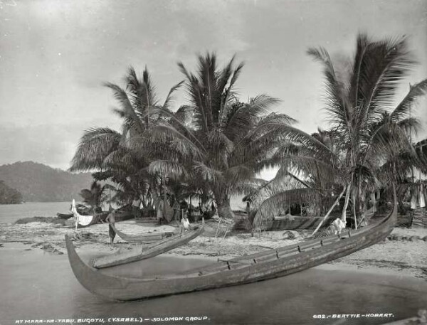 "On the beach of Mara-Na-Tabu, Bugotu (Ysabel)"