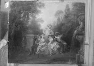 Les Comédiens italiens à la Fontaine