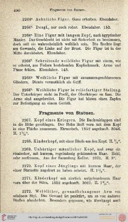 f. Fragmente von Statuen (Nr. 2267-2304)