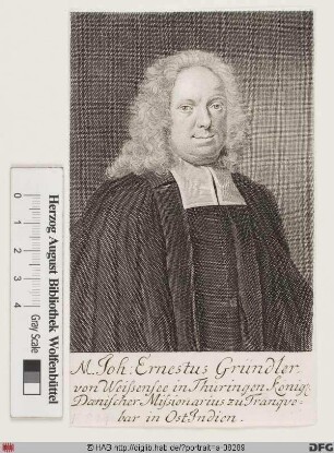 Bildnis Johann Ernst Gründler