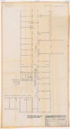 Reichsluftfahrtministerium, Berlin: Teilgrundriss Q3L (4. OG) 1:100