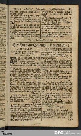 Der Prediger Salomo. (Ecclesiastes.)