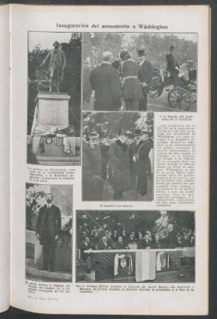 Inauguración del monumento a Washington