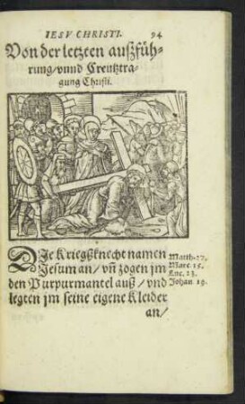 Von der letzten außführung/ unnd Creutztragung Christi.