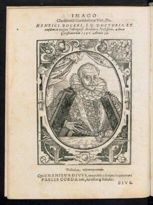 Imago Clarissimi & Consultissimi Viri, Dn. Henrici Boceri ...