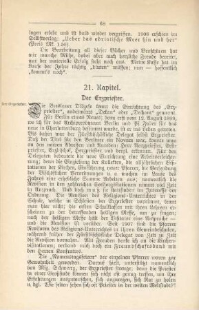 21. Kapitel. Der Erzpriester