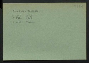 Schetter, Wilhelm